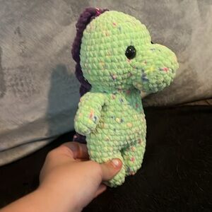 Green and Purple Plush Dinosaur Toy